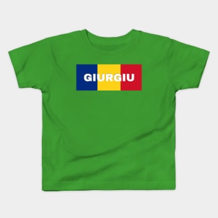 Giurgiu City in Romanian Flag Kids T-Shirt